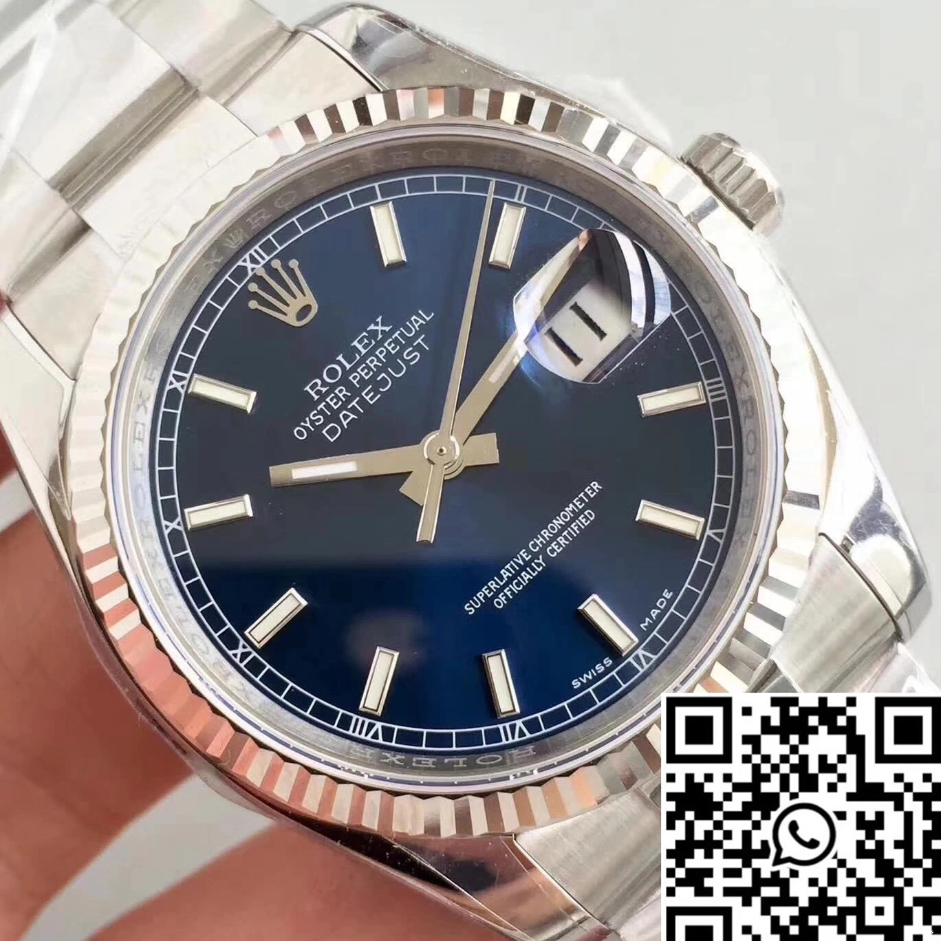 AR Dial 36mm Datejust Factory 116234 V2 Blue Rolex 0728